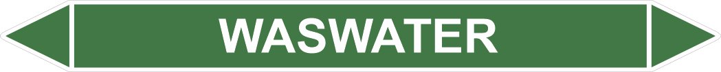 Leidingstickers Leidingmarkering Waswater (Water) Leidingstickers Leidingmarkering Waswater (Water)