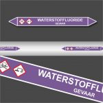 Leidingstickers Leidingmarkering Waterstoffluoride (Basen)