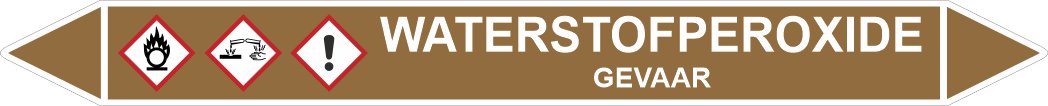 Leidingstickers Leidingmarkering Waterstofperoxide (Ontvlambare vloeistoffen) Leidingstickers Leidingmarkering Waterstofperoxide (Ontvlambare vloeistoffen)