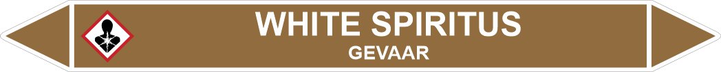 Leidingstickers Leidingmarkering White Spiritus (Ontvlambare vloeistoffen) Leidingstickers Leidingmarkering White Spiritus (Ontvlambare vloeistoffen)