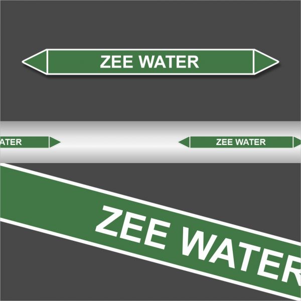 Leidingstickers Leidingmarkering Zee water (Water)