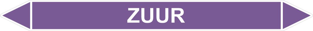 Leidingstickers Leidingmarkering Zuur (Basen)