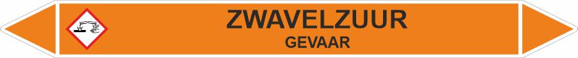Leidingstickers Leidingmarkering Zwavelzuur (Zuren)