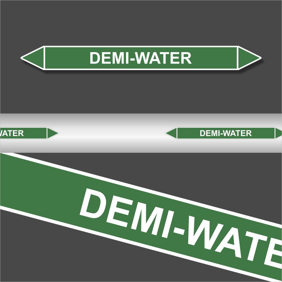 Leidingstickers Leidingmarkering Demi-Water (Water) Leidingstickers Leidingmarkering Demi-Water (Water)