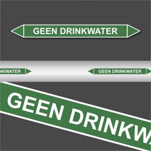 Leidingstickers Leidingmarkering geen drinkwater (Water)