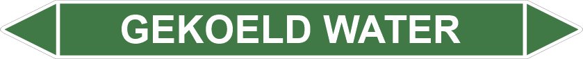 Leidingstickers Leidingmarkering gekoeld water (Water) Leidingstickers Leidingmarkering gekoeld water (Water)