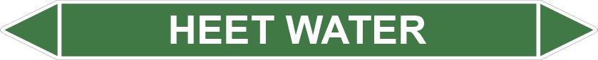 Leidingstickers Leidingmarkering heet water (Water) Leidingstickers Leidingmarkering heet water (Water)