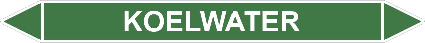 Leidingstickers Leidingmarkering koelwater (Water)