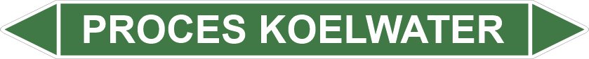 Leidingstickers Leidingmarkering proces koelwater (Water)