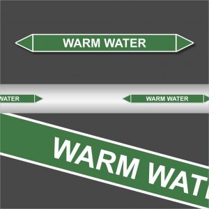 Leidingstickers Leidingmarkering warm water (Water)