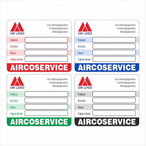Onderhoud stickers airco onderhoud service