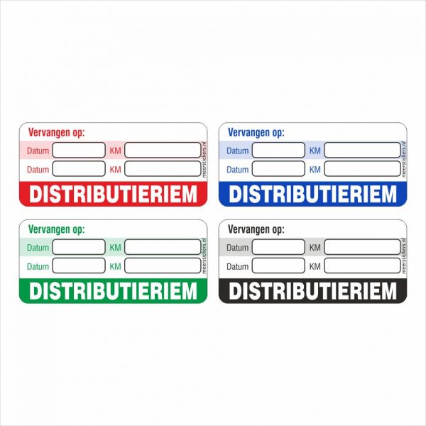 Onderhoud stickers distributieriem vervangen universeel