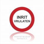 Pictogram inrit vrijlaten sticker