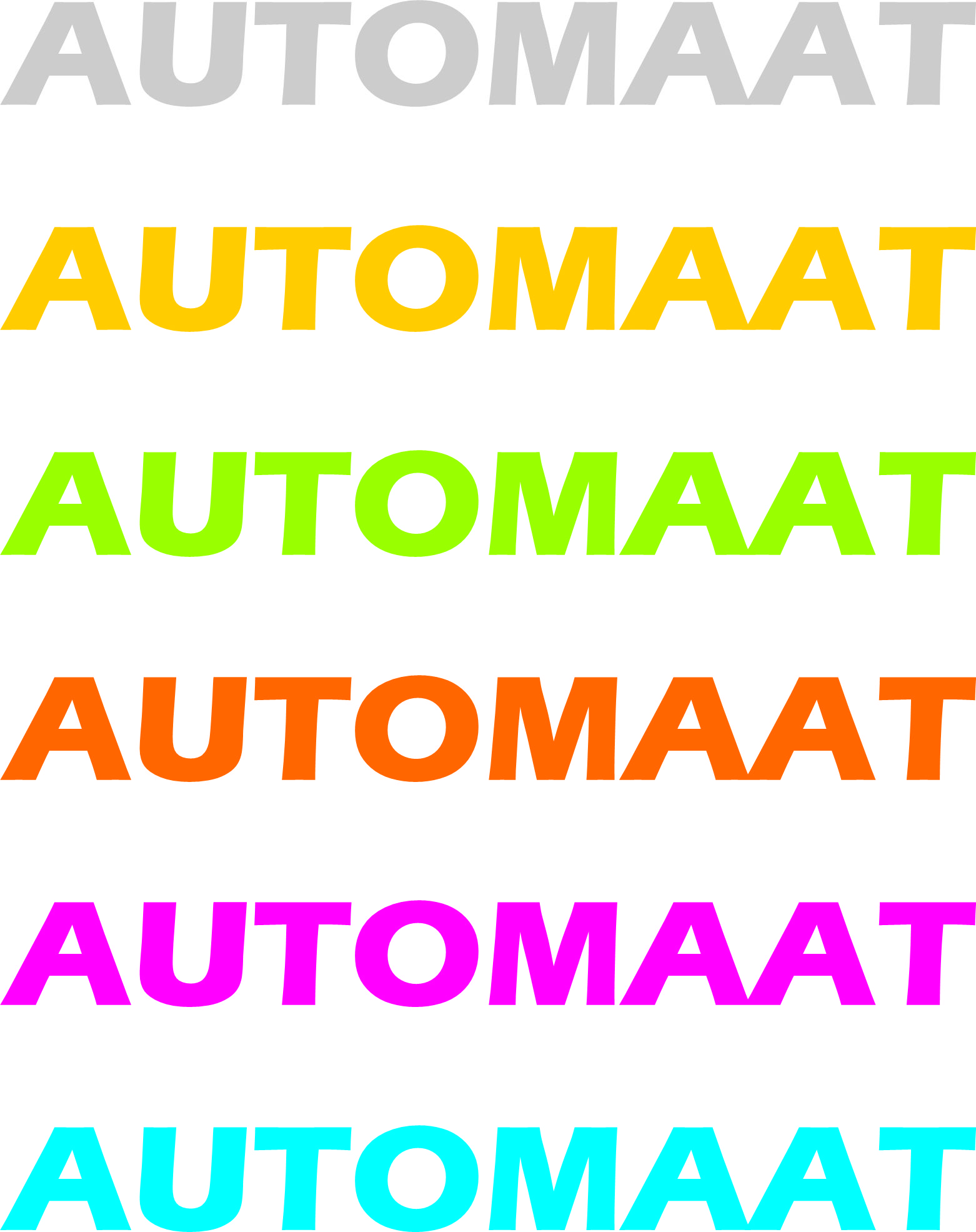 Autoraam stickers automaat