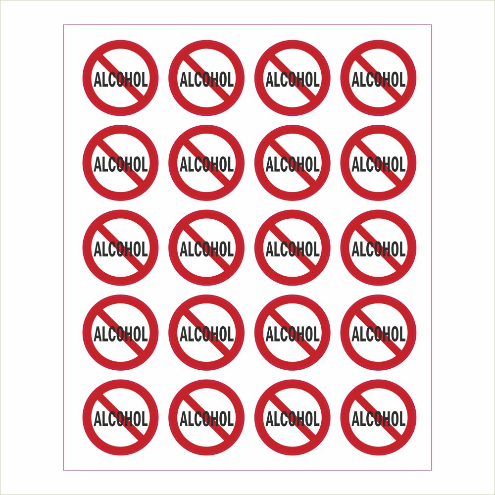 Alcohol verbod sticker