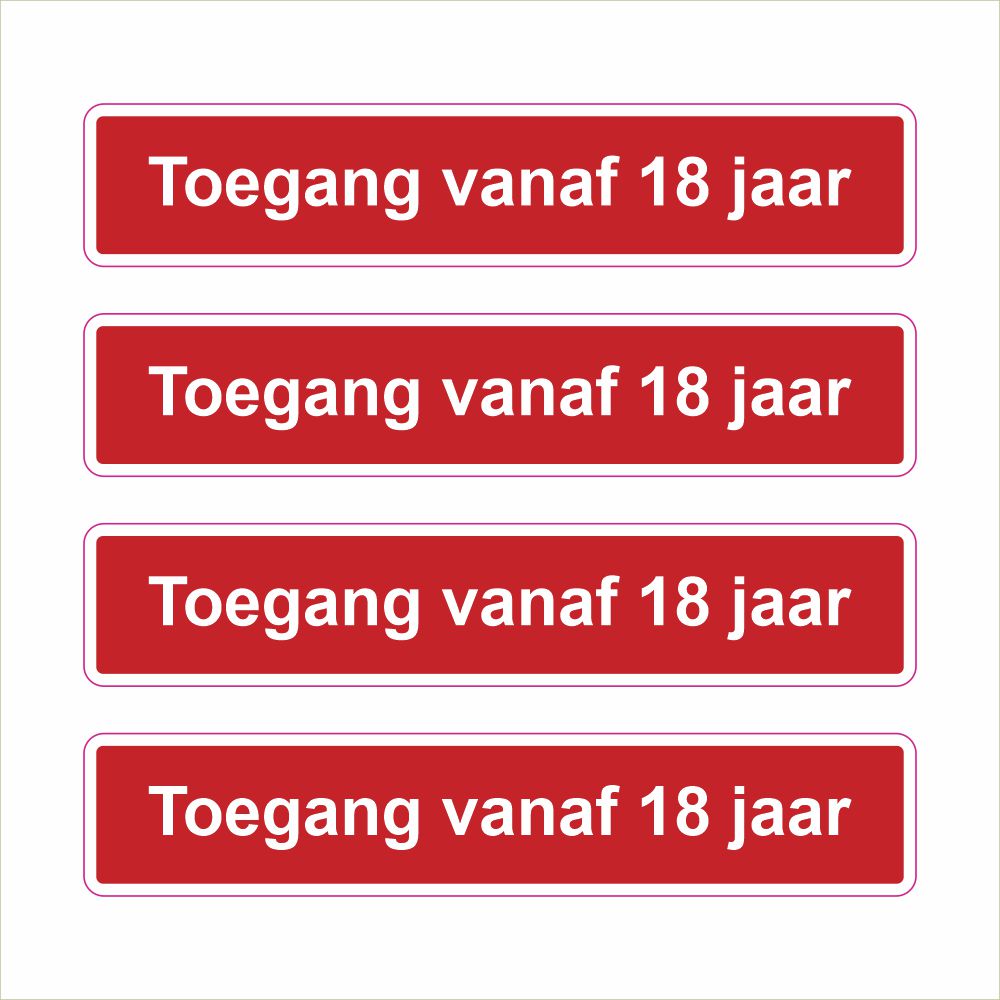 Pictogram Toegang vanaf 18 jaar sticker