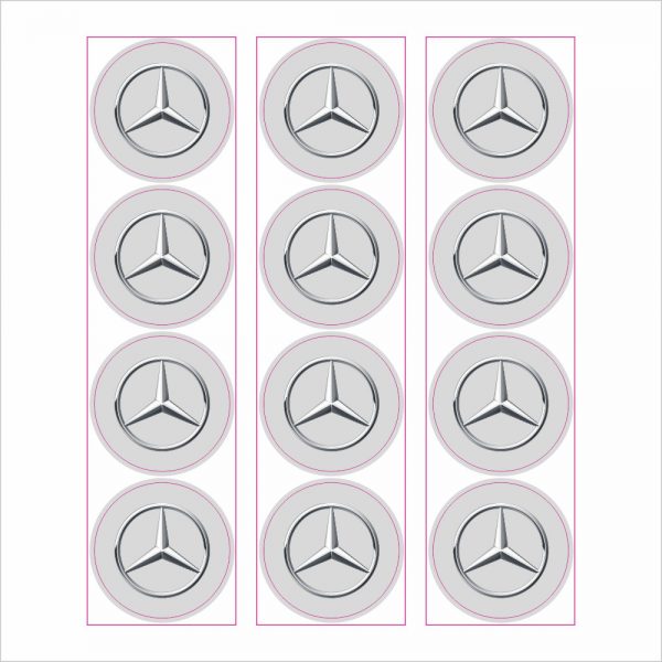 Wielnaaf stickers Mercedes