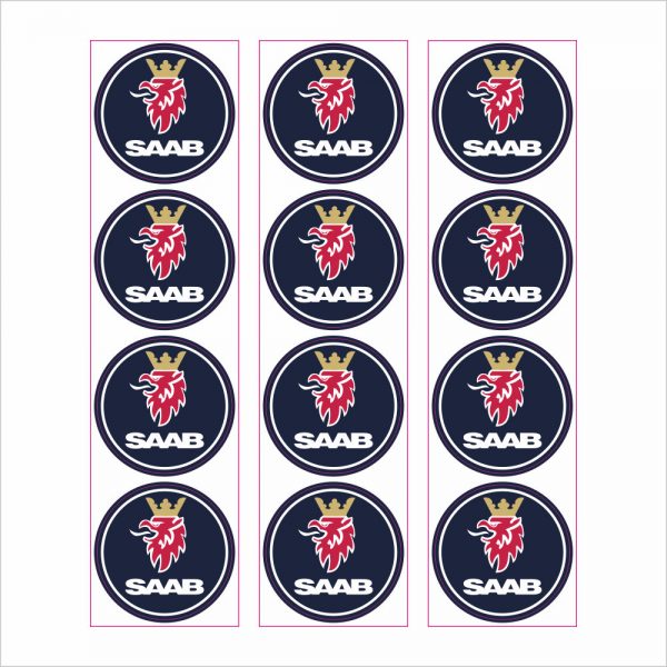 Wielnaaf stickers Saab