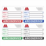 Onderhoud stickers Aircoservice R1234YF