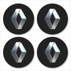 Wielnaaf stickers Renault Zwart
