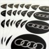 Wielnaaf stickers Audi zwart zonder tekst