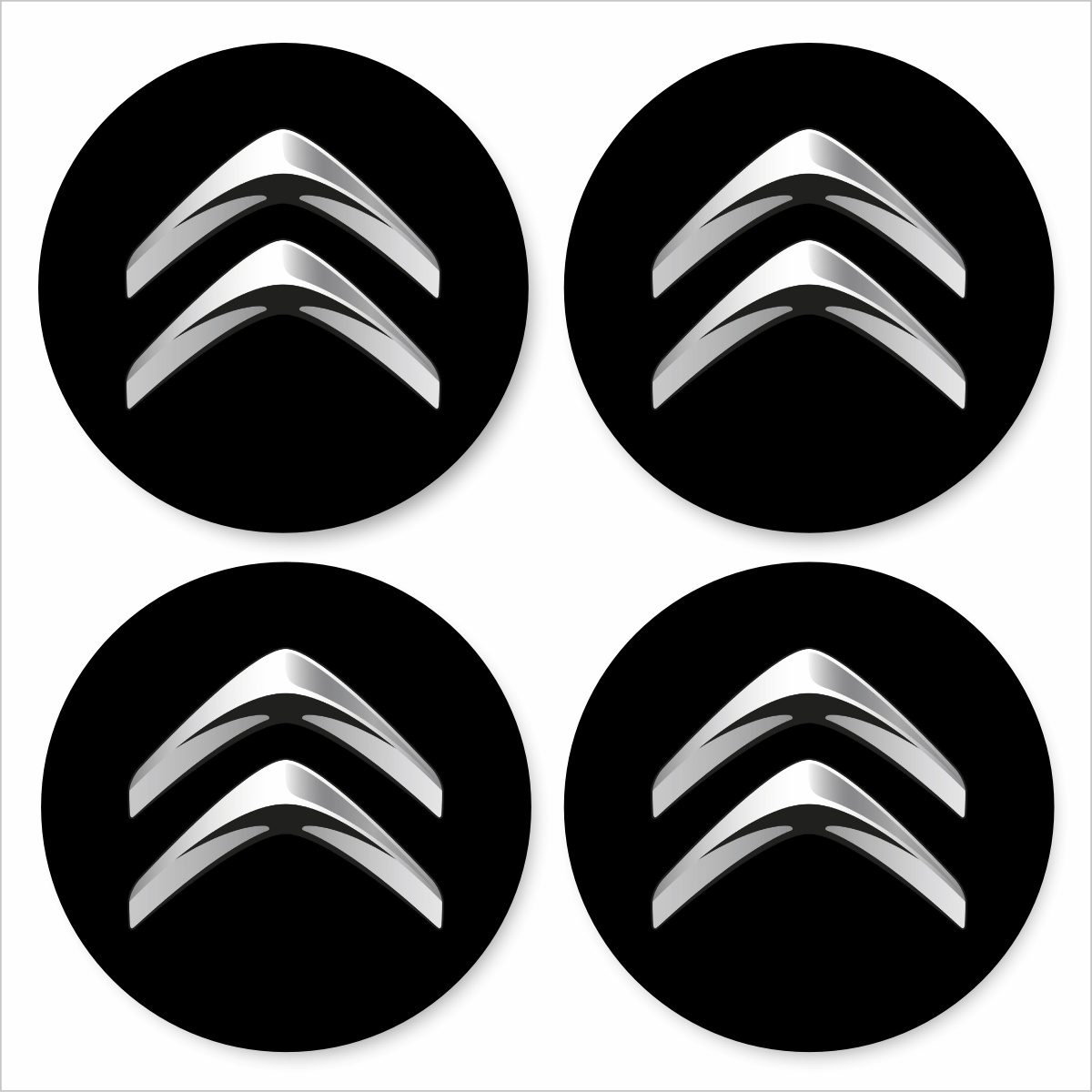 Wielnaaf stickers Citroen Zwart Logo