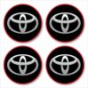 Wielnaaf stickers Toyota zwart met Rode rand product