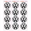Wielnaaf stickers VW Wit