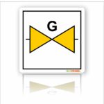 Pictogram sticker Afsluiter Gas / Gasafsluiter