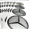 Wielnaaf stickers Mercedes Silver metallic