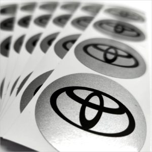 Wielnaaf stickers Toyota Silver metallic