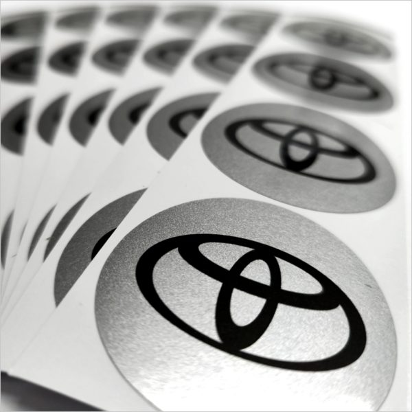 Wielnaaf stickers Toyota Silver metallic