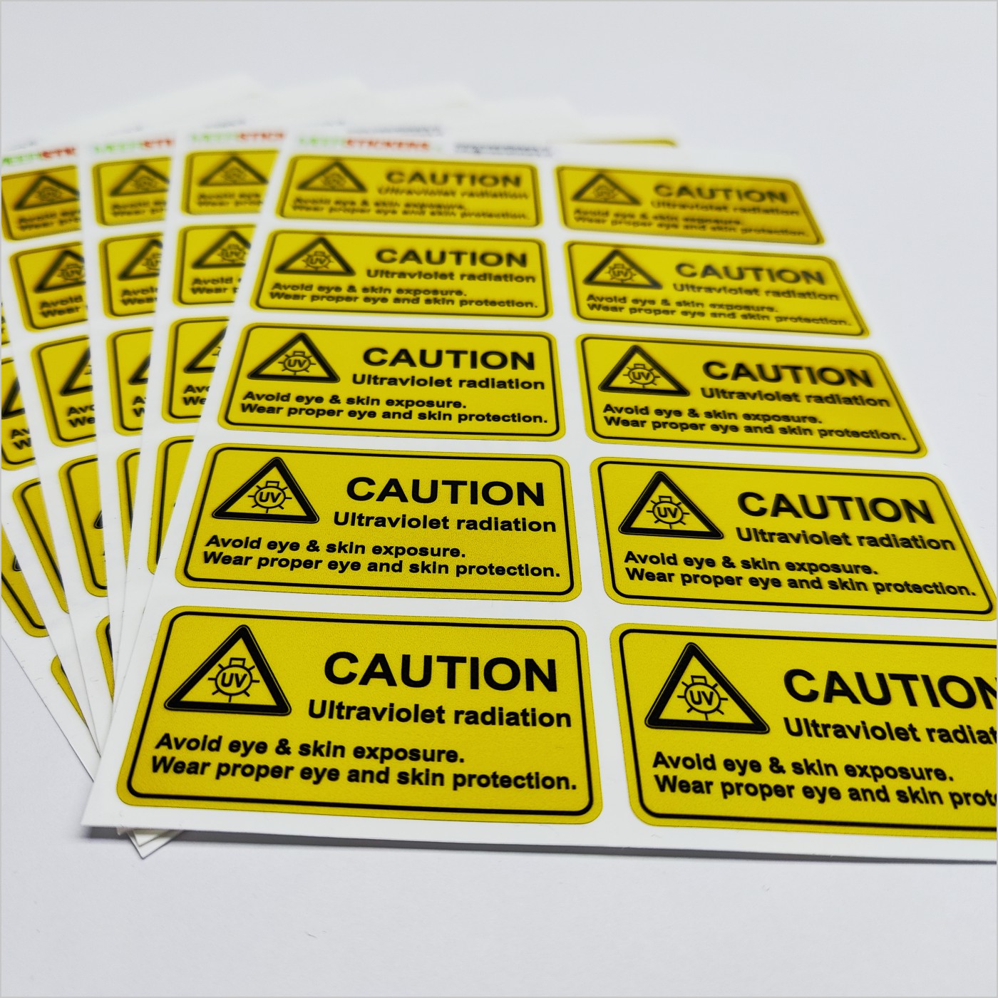 Sticker Caution Ultraviolet Radiation