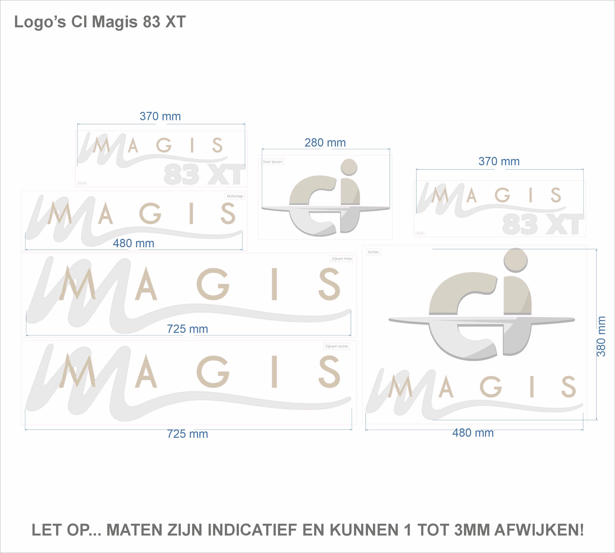 Camper CI Magis 83 XT logostickers