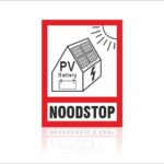 PV Stickers zonnepaneel batterij noodstop